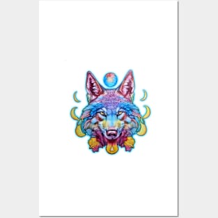 Valentines day wolf of colores Posters and Art